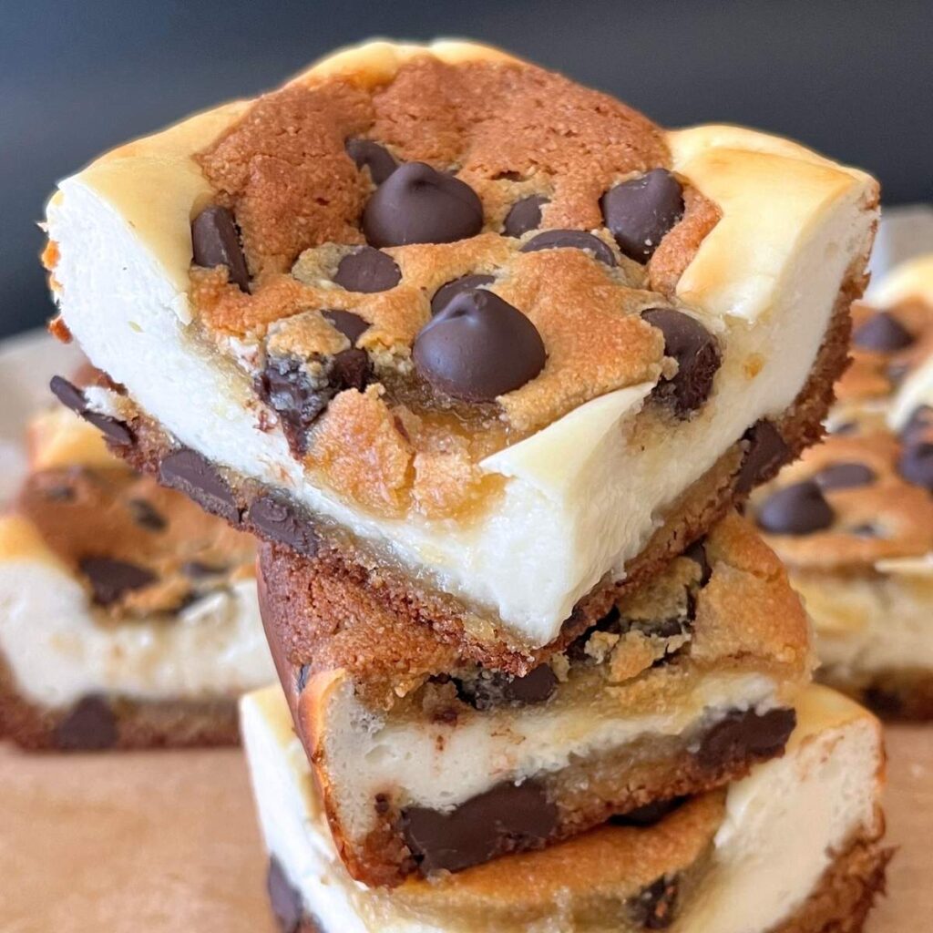 keto chocolate chip cheesecake bars