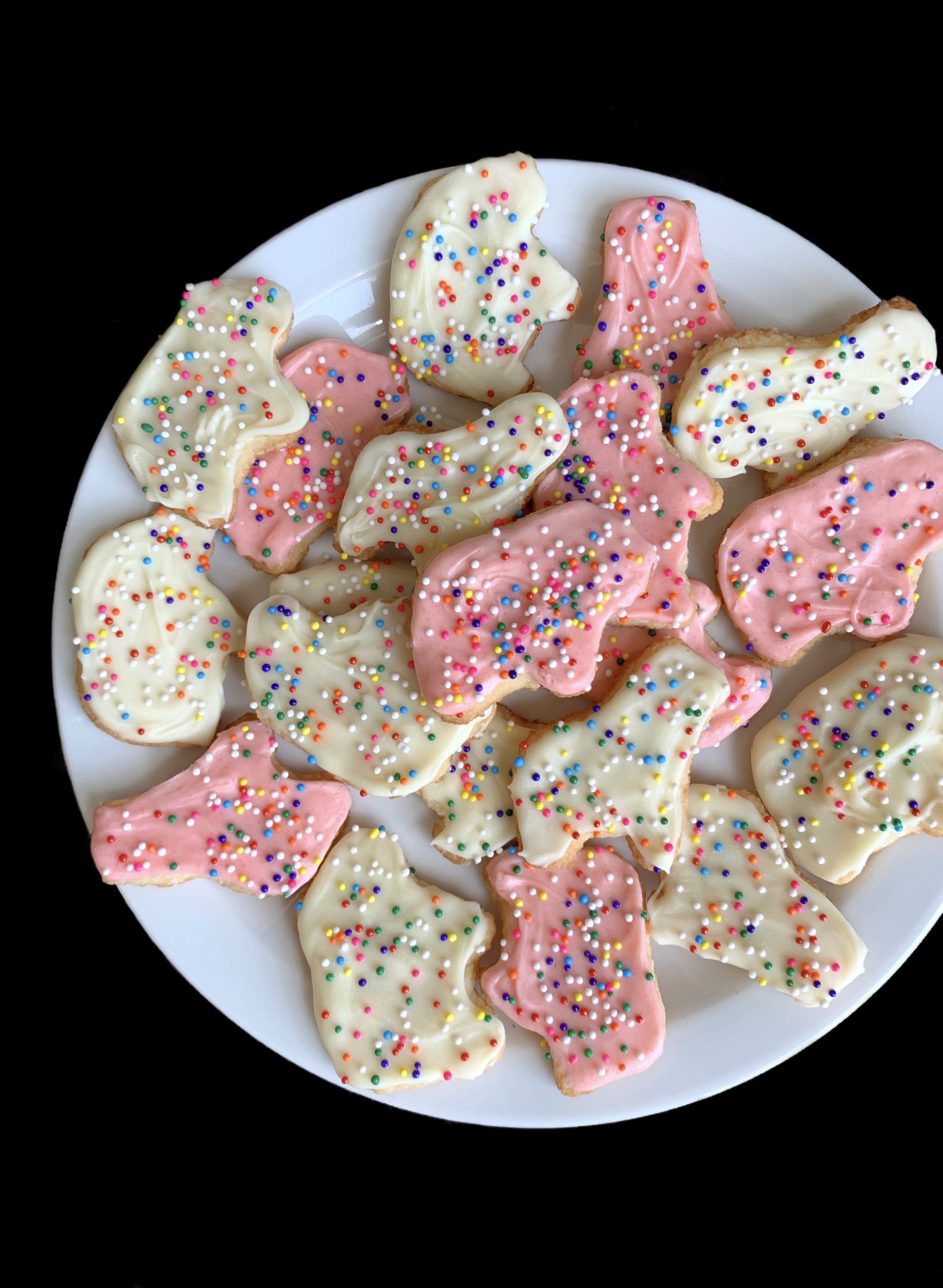 Keto sugar free frosted animal cookies