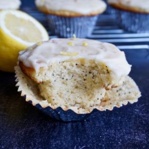 Keto lemon poppyseed muffin