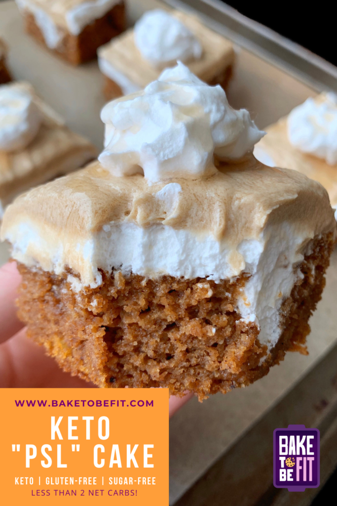 Keto Pumpkin Spice Latte Cake pinterest pin