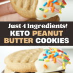 Keto Peanut Butter Cookies with only 4 Ingredients