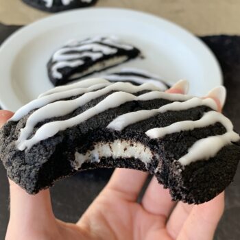 keto cookie with a bite taken out