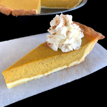 keto pumpkin pie with low carb flaky pie crust