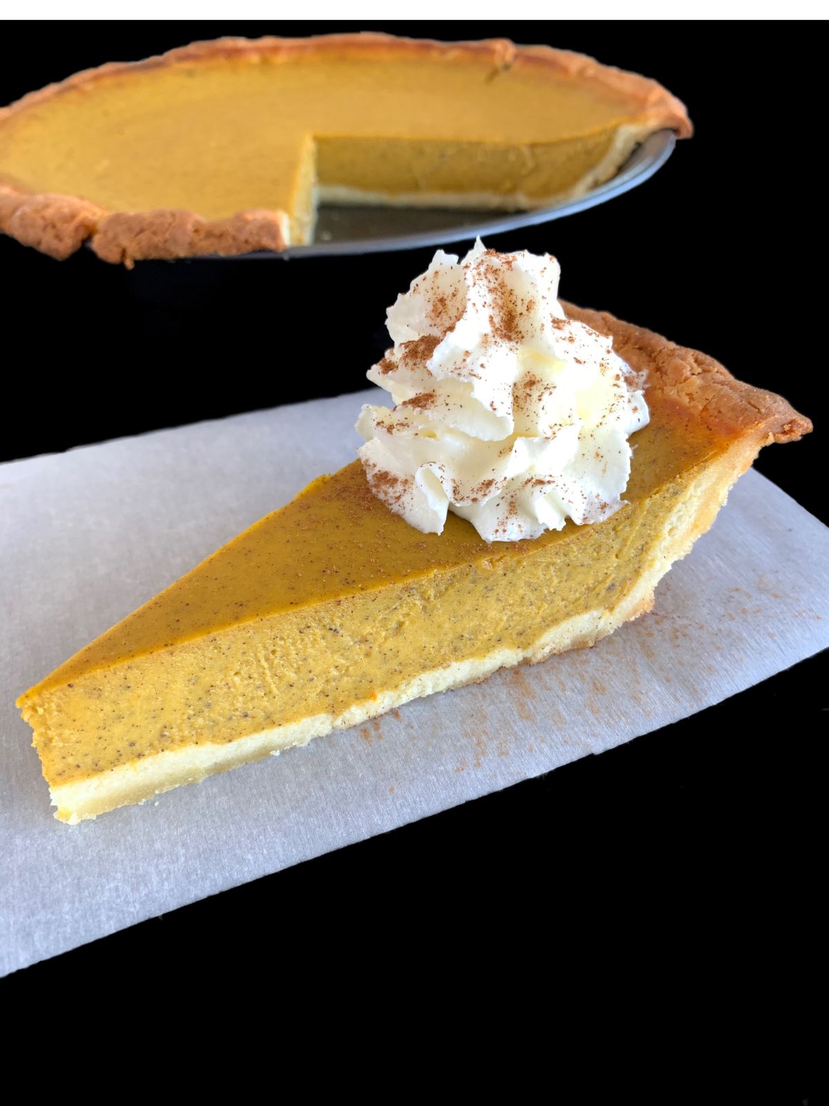 keto pumpkin pie with low carb flaky pie crust