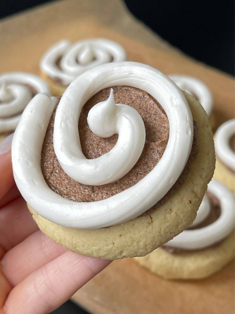 keto copycat crumbl cinnamon swirl cookies