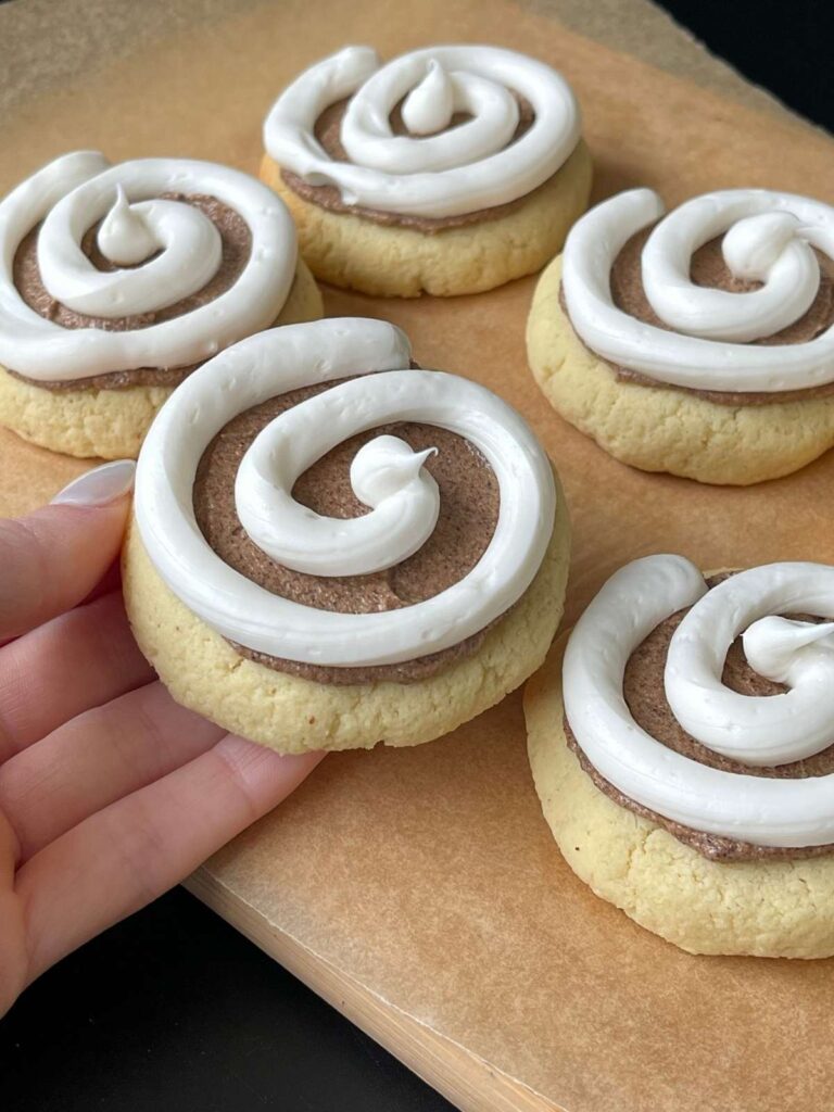 keto cookies being picked up