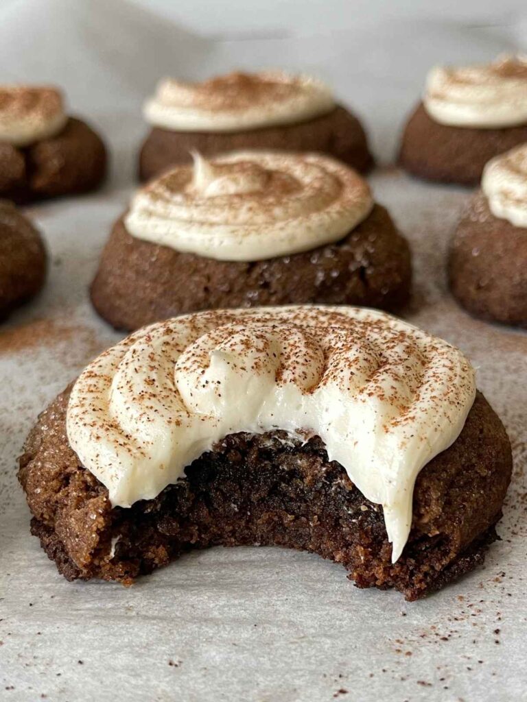 keto gingerbread cookies with cream cheese icing