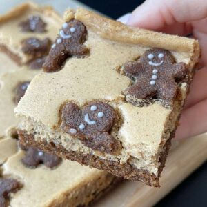 keto gingerbread cheesecake bars