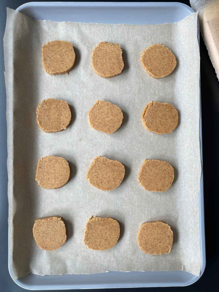 cookies on a cookie sheet before baking