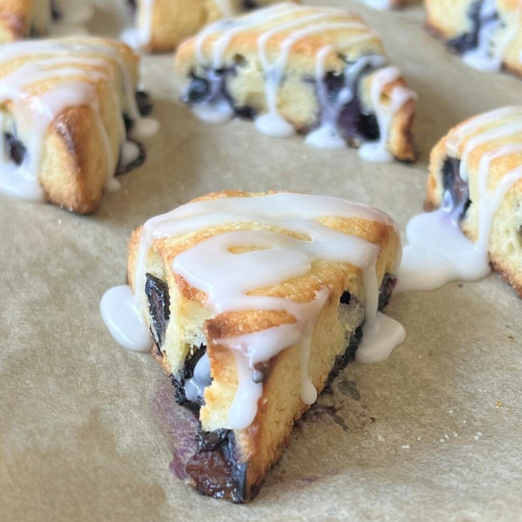 keto blueberry lemon scones